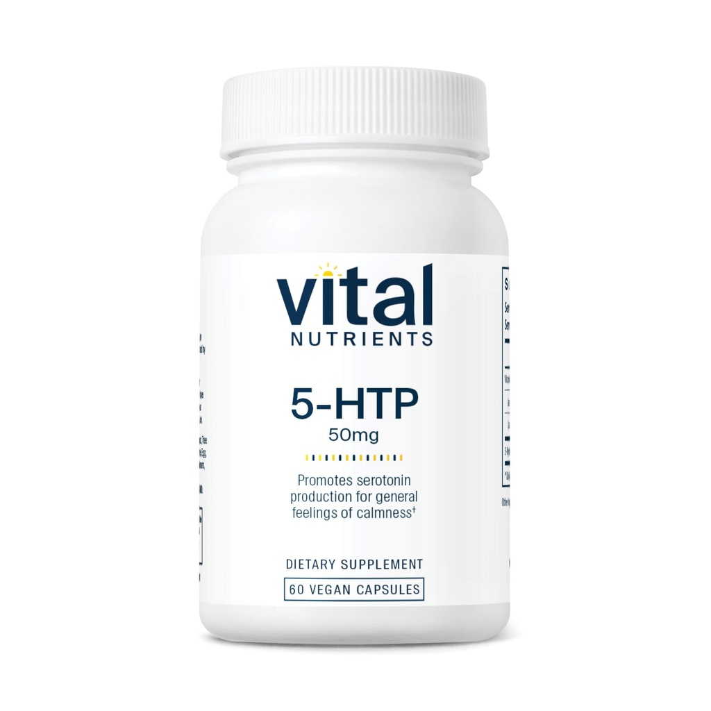 Visi Nutrients 5- HTP 50mg (5- hydroxyyptophan) Hoble 124; Vegan Serotonin Suplemen * Atlas 124; Sleep and Stress Dukungan 124; 5HTP dan Vitamin B6 B6, Glurten, Soy Free Ones-GMO 124; 60 Capsules