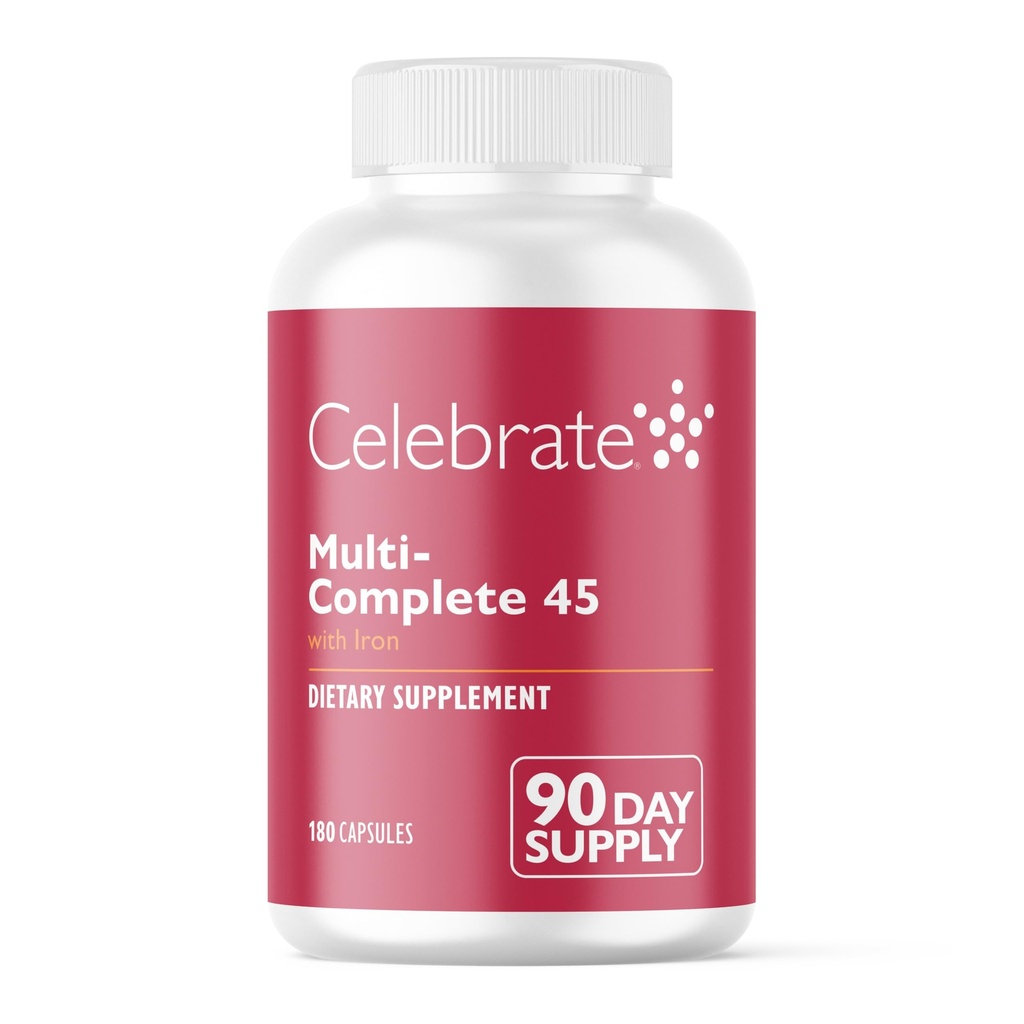 Merayakan Vitamin Multi- Complete, 45mg Iron - Daily Baritric Multivitamin untuk Sleeve Gastrectomy dan Gastric Bypass Pasien - EsculVitamin & Mineral (180 Capsules)