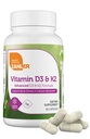 Zahler Vitamin D3 5000 IU K2 - Advanced Vitamin D3 K2 Formula - Bone Density & Calcium Absorpsi - Kosher Vegetarian MK7 Vitamin K2 D3 Vitamin Suplemen - VIT D3 K2, Vitamin D K2 (60 Capsules)