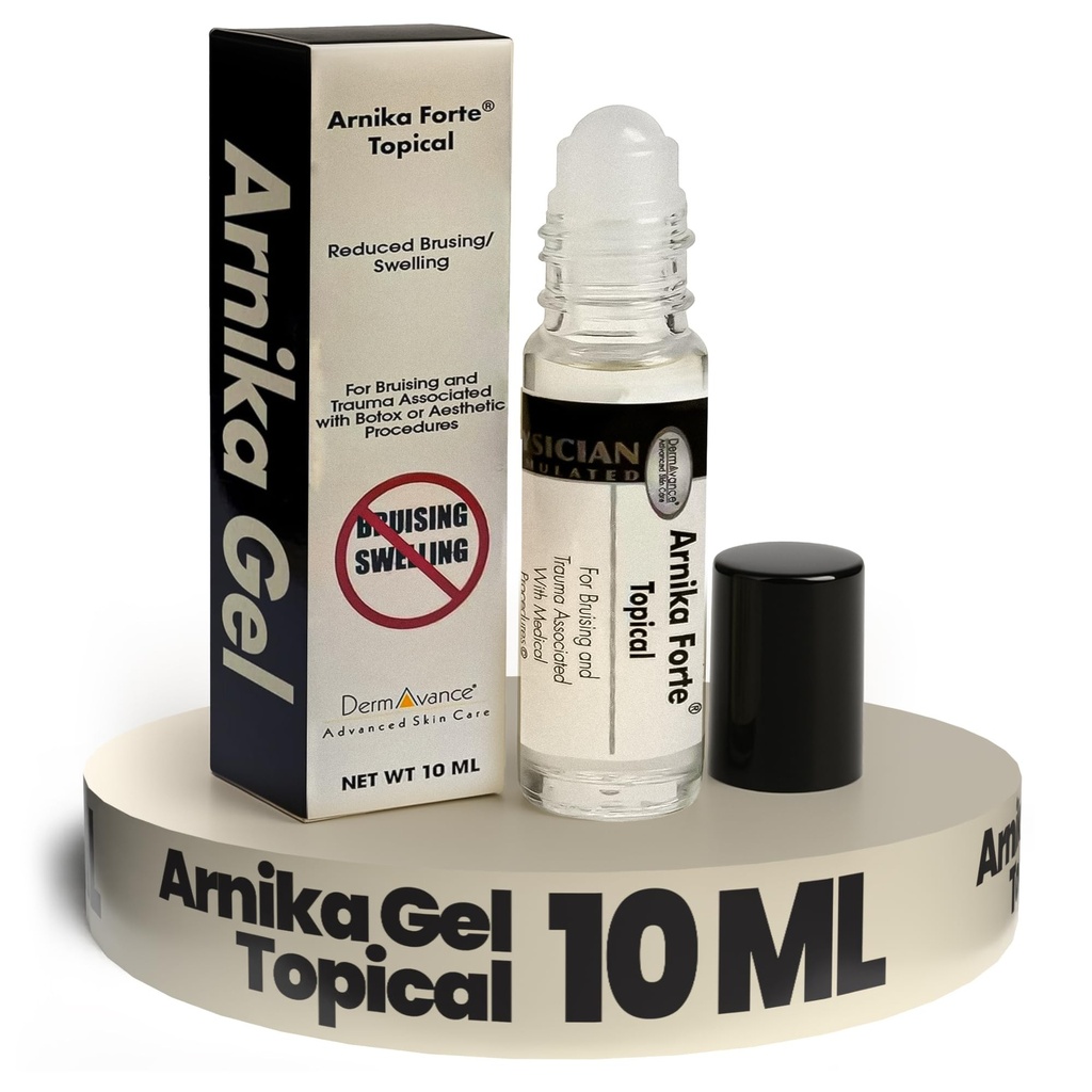 Arnika Forte Topical Rolls-On, Arnica Gel untuk Bruising and Swealing Setelah Operasi, EAz-to- Gunakan Arnica Gel Topical untuk Perawatan Bedah dan Injuries Olahraga, Hapus, 10 ml