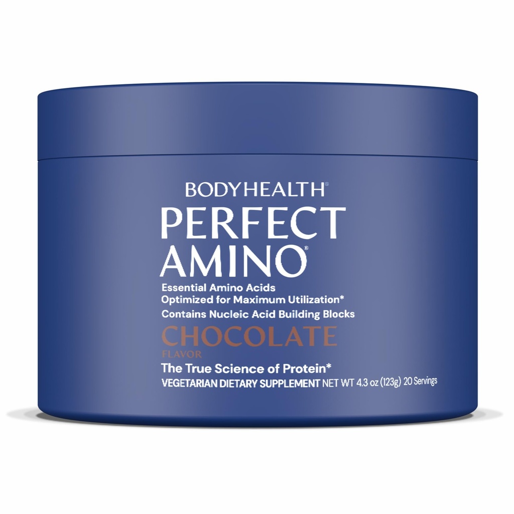 BodyHealth PerfectAmino Powder - BCAA dan bedak EAA untuk Pre dan Post Workout - Amino Acid Energy Minuman untuk Pria dan Wanita untuk Mendukung Lean Muscle dan Pemulihan - Coklat - 20 Servis