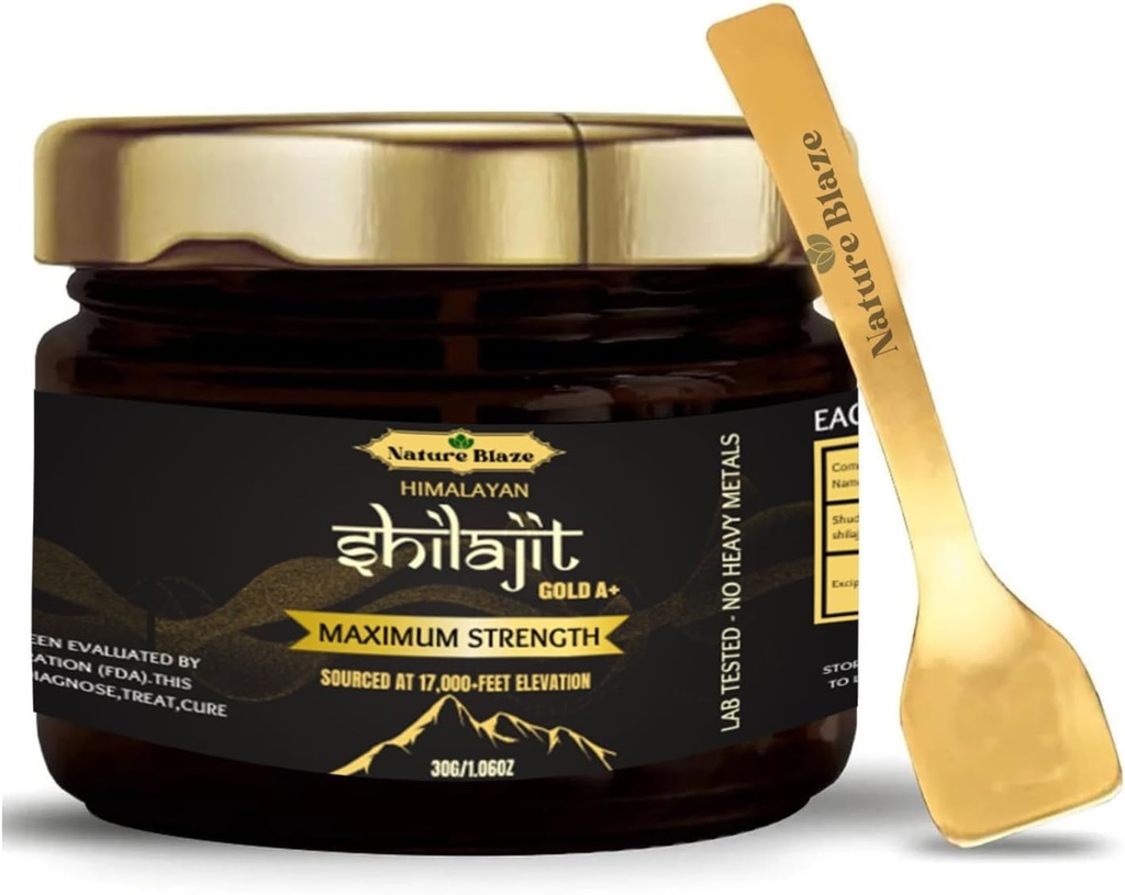 Murni Himalaya Alam Shilajit Resin untuk Pria & Wanita untuk Boost Energi & Dukungan Ammune (30Gm / 1.0 Ounce)