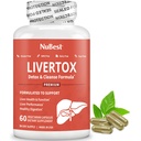 LiverTox - Advanced Liver Detox & Cleanse Formula - Herbal Liver Dukungan dengan Milk Thistle, Turmeric, Artichoke, Dandelion, Beet & Zinc Membantu Fungsi Liver & Gangguan 126; 60 Vegan Capsules