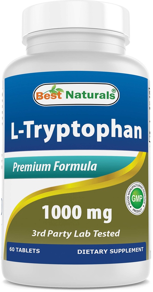 Terbaik: L- Tryptophan 1000 mg 60 tablet
