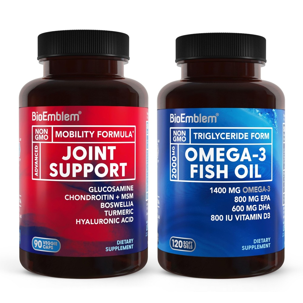 BioEmblem Omega- 3 Minyak Ikan 2000mg dan Dukungan Gabungan