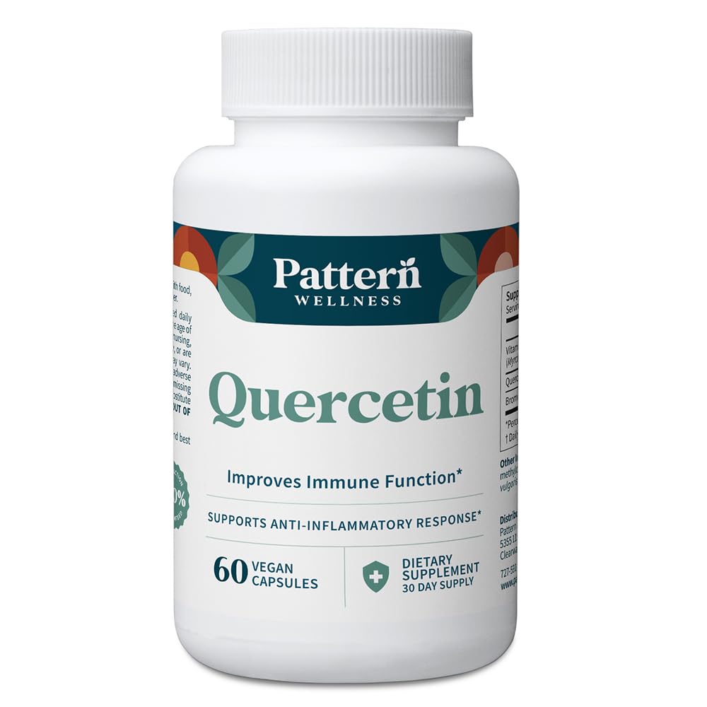 Pattern Wellness Quercetin Suplement with Bromelain - Immune Fungsi & Cellular Health Support