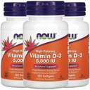 NOW Vitamin D- 3 5.000 IU, 120 Softgels