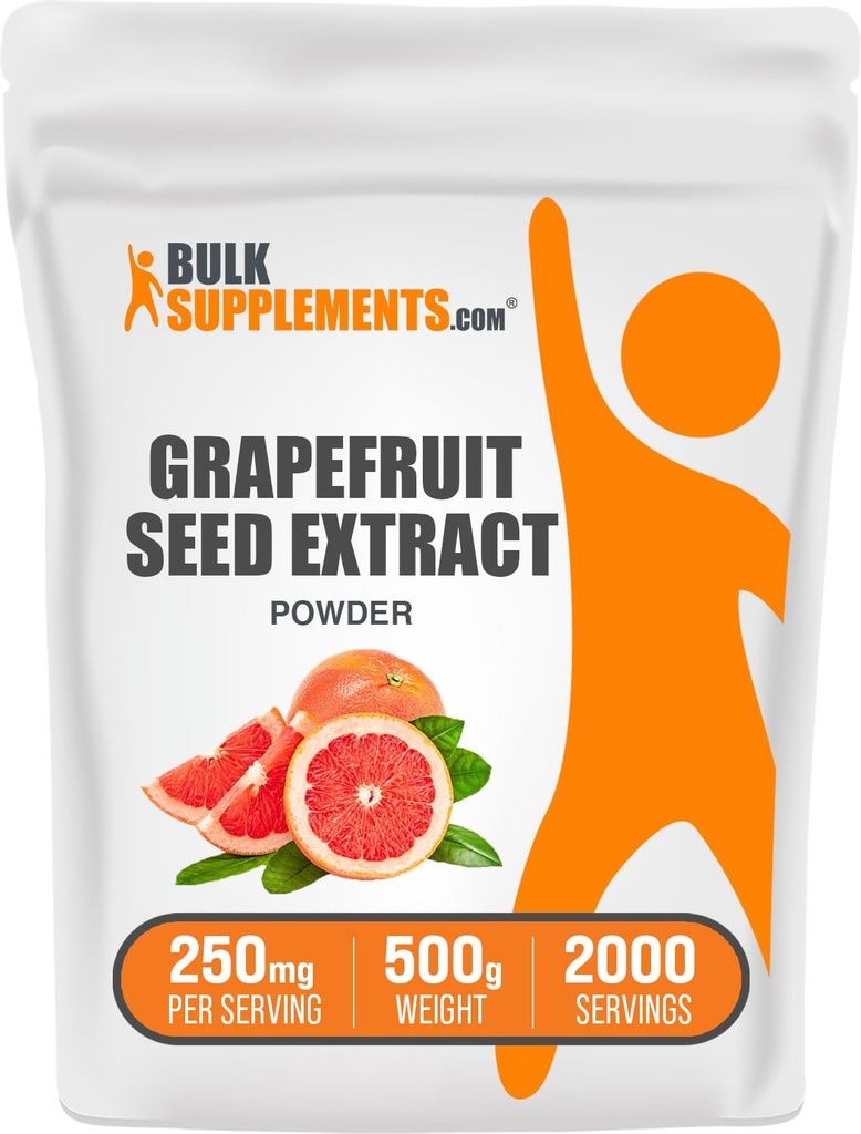 BumSuppliments.com Grapefruit Extraction Powder - Grapefruit Seed Suplemen, Antioksidant Sumber - Herbal Suplemen, Gluten Bebas, 250mg per Serving, 500g (1,1 pon) (Paket 1)