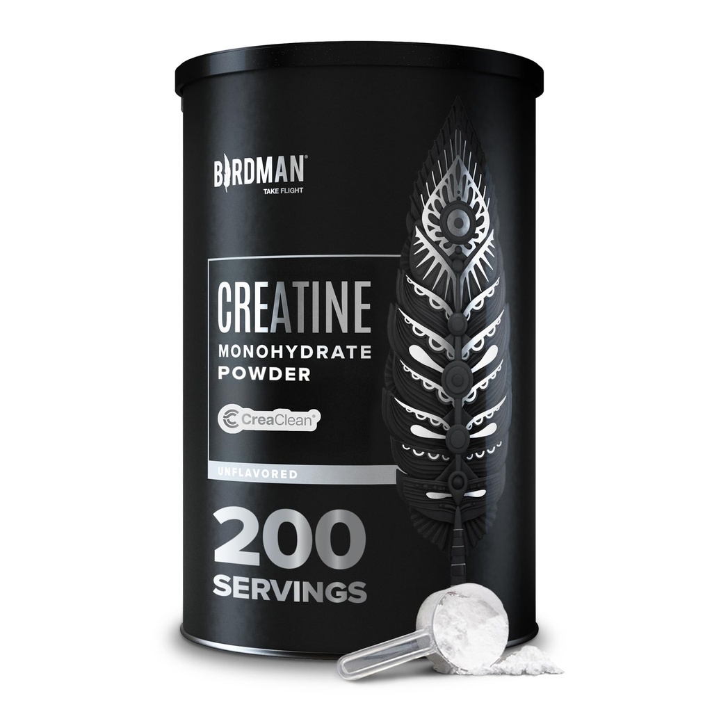 BirDMAN Micronized Creatine Monohydrate Powder, Muscle Recovery, Caffeine Free, Creatine Pre Workout, Vegan, Post Workout, Gluten Free, Sugar Free 124; 200 Servings (5 Grams Every Grams)