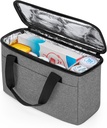 Trunab First Aid Bag Kosong Penyimpanan Obat-obatan Kecil, Kotak Pengantar Obat-obatan Penginapan, Penyelubung Obat-obatan Terlarang, Penyelubung Pill Botol untuk Resep, Insulin, Suplemen atau Suplemen Medis, Grey (Hanya Tas)