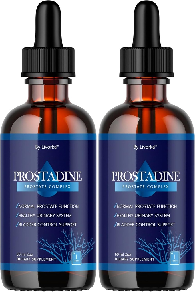 (2 Paket) Prostadine Drops - Resmi Drop Formula Prostadine untuk Pria, Prostadine Review, Prostadine Suplemen, Prostadine Natural Liquid Dukungan, Prostadine Drop Formula, 2 Botol selama 2 Bulan