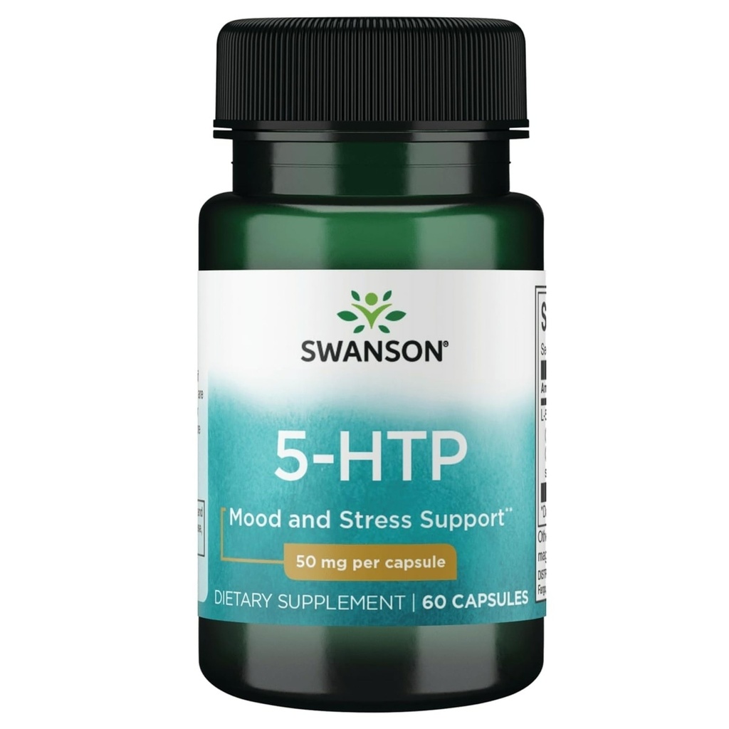 Swanson Premium Amino Acid 5-Htp - Ekstra Kekuatan - 50 Juta 60 Capsules