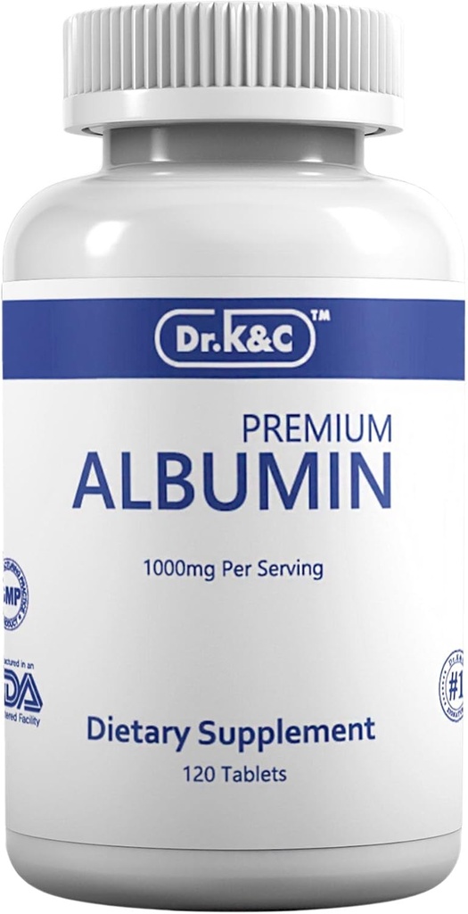 Dr.K & C Premium Protein Suplemen Protein - Ekstra 1000 mg 120 Tablets Healthy Ginney Provost Jenderal Wellness Energy Dukungan Hidup 1 pk