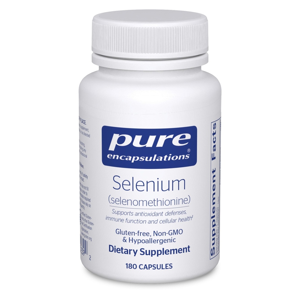 Selenium Encapsulasi Murni - 200 mcg - untuk Fungsi Sel Sehat, Pertahanan Anti-Visual- Tambahan Mineral - Vegan & Gluten Bebas - 180 Kapsul