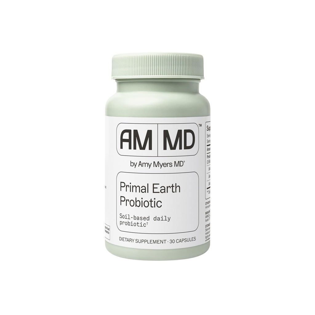 Amy Myers MD Primal Earth Probiotic - Digetical & Imune Supplement Dupport - Soil-Based Probiotic - Gluten- Free & Non-Dairy