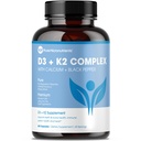 Mikronutrients Murni Vitamin D3 K2 Tambahan 124; MK7 100mcg, D3 5000 iu, Calcium + BioPerine 124; Muscle & Bone Health, Heart, Keimunitas & Energy Dukungan 124; Vegan 124; 60 Kapsul