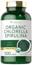 Carlyle Organic Chlorella Spirulina Tablet: 124; 1300 Count 124; 50 / 50 Blend 124; Non-GMO dan Gluten Free Supplemen