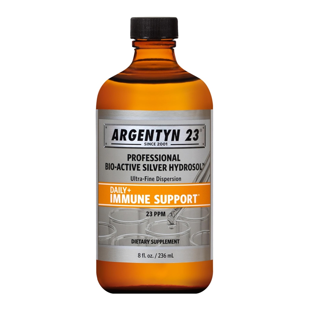 Argentyn 23 Professional Immune Support - Colloidal Silver, Bio- Active Silver Hydrosol, 23 plum, Liquid Twist Top, 8 Fl Oz (236 mL)