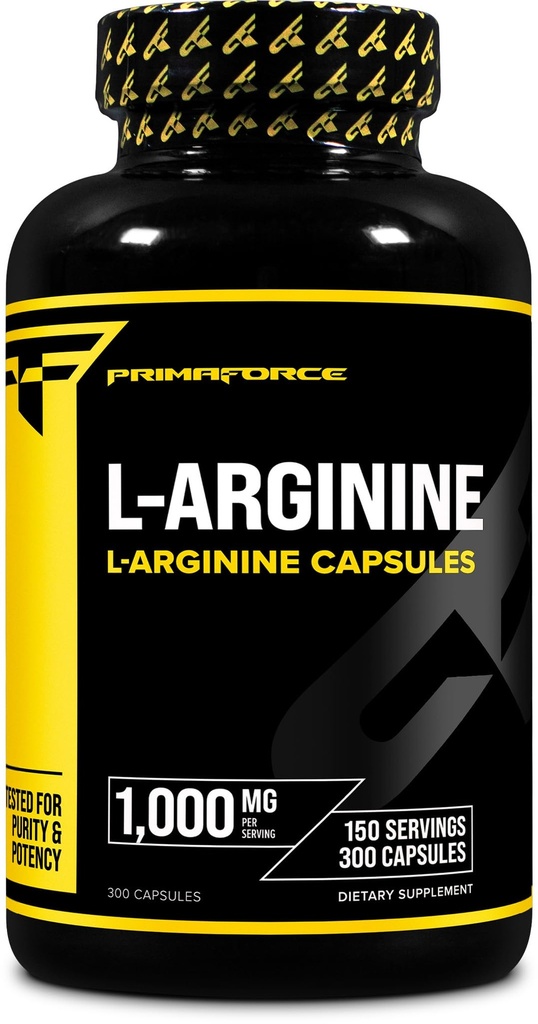 Primaforce L-Arginine (300 Capsules, 150 hamba / 1.000 mg L-Arginine Per Serving) Kelebihan Amino Acid Suplemen untuk Pria dan Perempuan - Gluten Bebas, Non-GMO