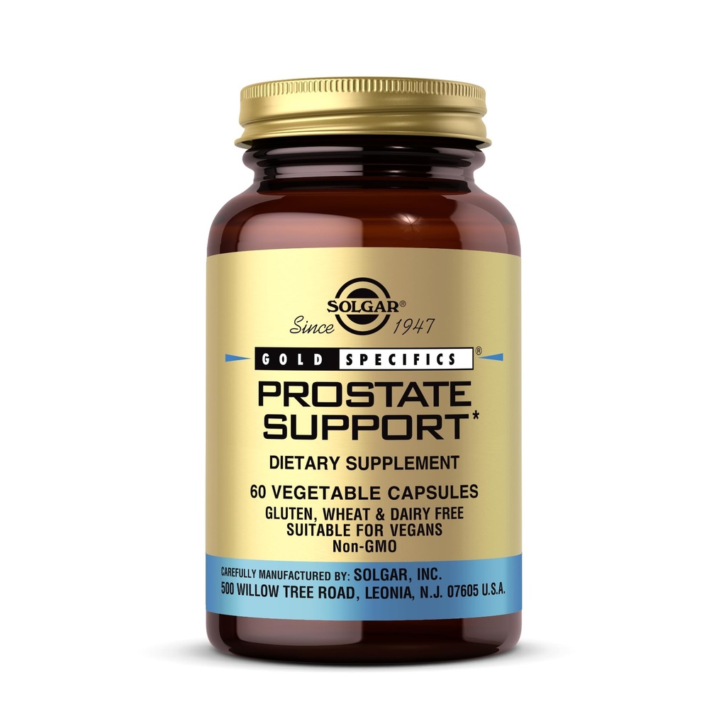 Solgar Prostate Support - 60 Vegetable Capsules - Non- GMO, Vegan, Gluten Free & Dairy Free - 30 Servis