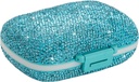 Travel Pill Container Medicine Organizer Daily Purse Pill Case Cute Vitamin Box Small Pocket Pill Pill Organizer (Blue)