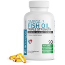 Bronson Omega 3 Minyak Ikan Triple Kekuatan 2720 mg, EPA Tinggi 1250 mG DHA 488 mg, Non-GMO Heavy Metal Test, 90 Softgels