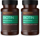 Elemen Vegan Biotin 5000 mcg - Rambut, Kulit, Nails, 130 Kapsul (4 Bulan Supply) (Paket May Vary) (Kemasan 2)