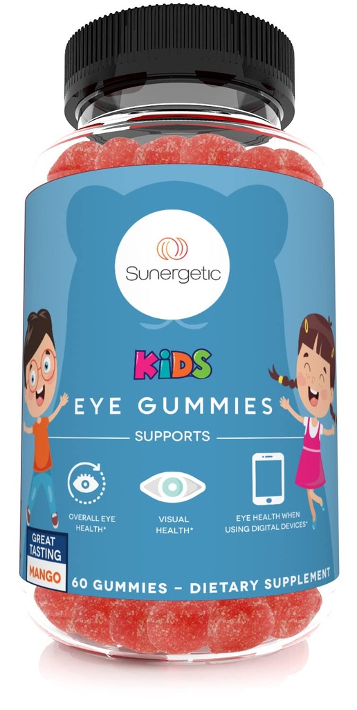 Premium Eye Dukung Gummies untuk Anak-anak - Lutein dengan Support Overall Eye Health, Vision & Macalar Health - Clinically Studied Lutein & Gibxanthin dengan Lutemax 2020 - 60 Gummies