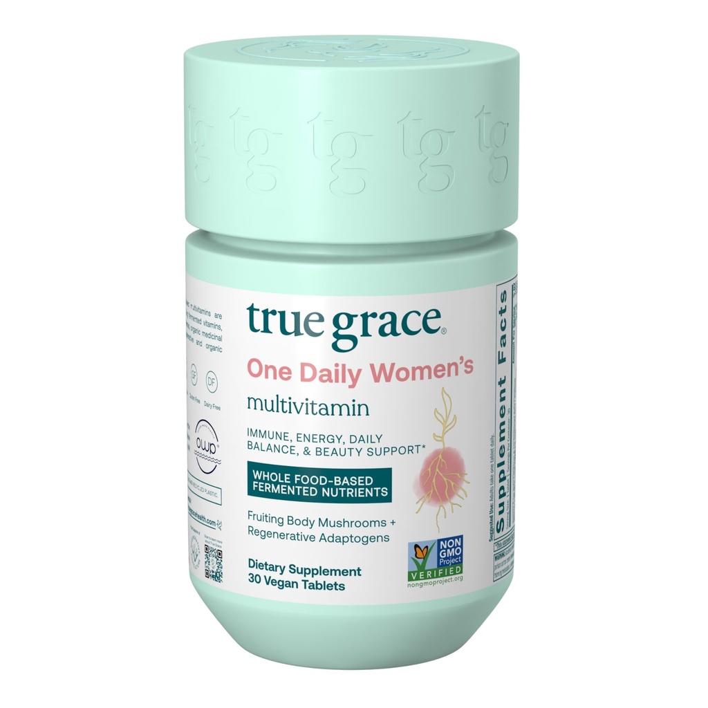 Hadiah Sejati Seorang Wanita Multivitamin Fermentasi Mineral, Adaptogen Organik & Mushroom Seluruh Tubuh Keseimbangan, Ammune, Energi, Dukungan Kecantikan - Non-GMO, Gluten Bebas, Soy Free - 30 Tegan Tablet