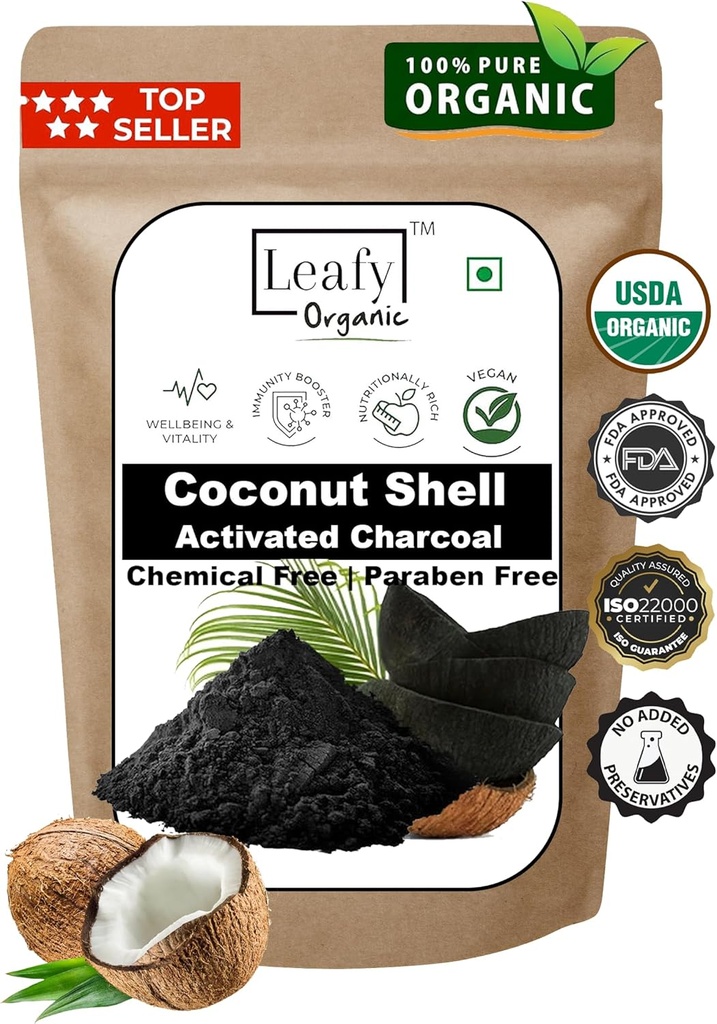 Koconut Diaktifkan Pawder Arang - 1 lb / 16 Oz - Gigi Whitens, Meremajakan Skin and Hair, Mendukung Sebaiknya Dibuffic