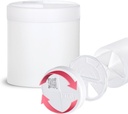Extra Large Supplement Organizer dengan 4 kompartemen Easy Open Pill Dispenser Monthly Medicine Vitamin Organizers Bottles, White