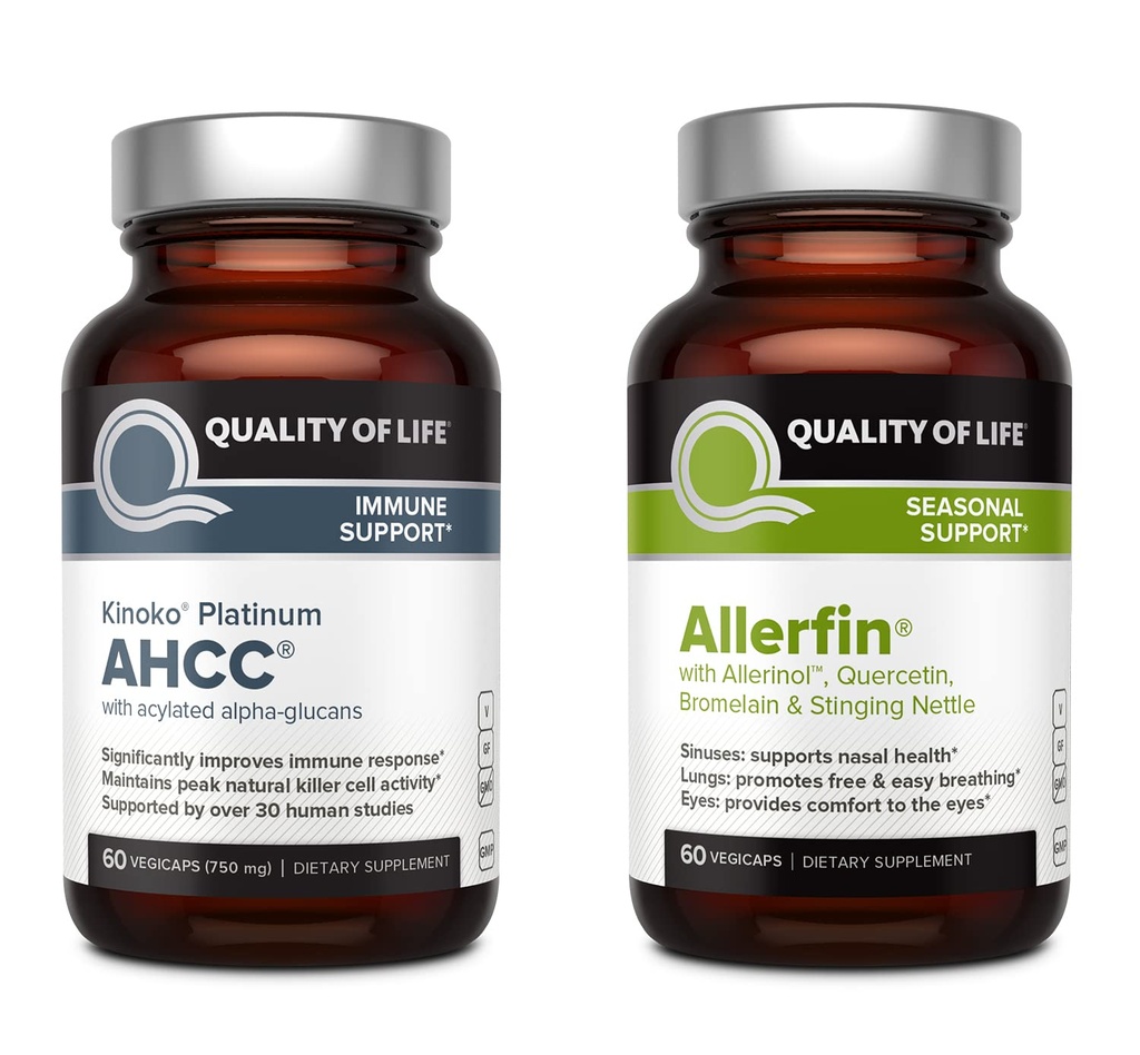 Kualitas Hidup Bungle Kesehatan Immune - Menampilkan Kinoko Platinum AHCC 750mg dan Allerfin