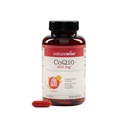 NaturreWise CoQ10 200mg Softgels, Posetity Ubiquinone tinggi - Koenzim Q10 Suplemen - Antioksidant untuk Heart Health + Energy - Vegan, Non-GMO, Gluten- Free - 90 Count [3- Month Suppply]