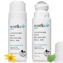 Lidocaine Roll On Pain Relief Cream 2pk Maximum Power - Arnica, Menthol, Aloe Vera - Soothing Relief for Muscles and Joints - Sensitive Skin Friendly