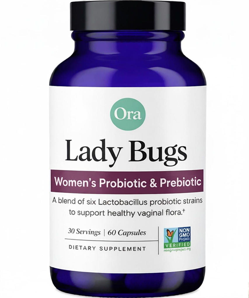 Ora Organik Preglanic dan Progories untuk Perempuan - Lacrosillus untuk Kesehatan Vaginal & Candida Dukungan, Berisi 16 Milyar CFU, 6 Strains - 1 Bulan Supply, 60 Vegan Probiotic Capsules