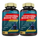 2 Paket 60caps Suplemen Testosteron Booster untuk Pria, Sama dengan 1000mg - Natural Stamina, Endurance & Power Supplemen - Pembangunan Otot, Performance Pembangunan, Energi