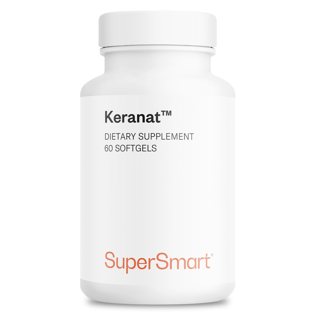 Supersmart - Keranat (Formula Lanjutan dengan Biotin) - Suplemen Rambut untuk Volume & Growth - Rambut Kehilangan Vitamin 126; Non-GMO & Gluten Bebas - 60 Softgels
