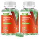 Venitey Chewable Vitamin C Gummies untuk Dewasa - 700mg Ekstra Kekuatan Suplemen - Vegan, Gluten Bebas - 120 Cacah