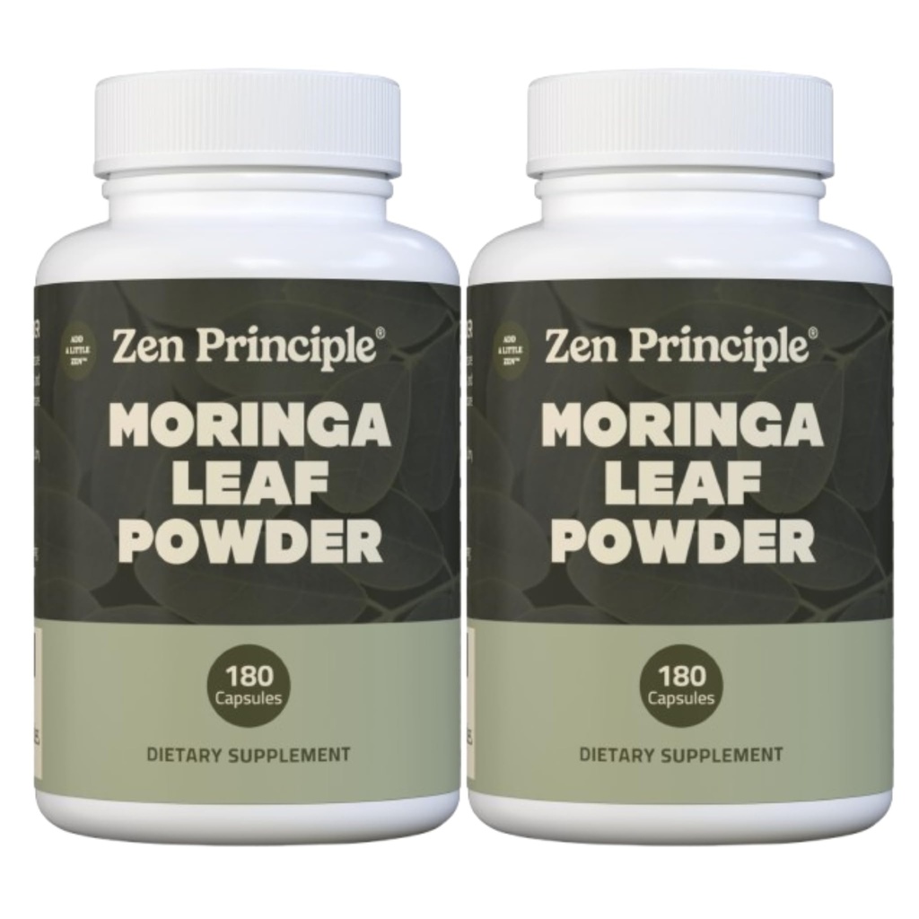 Prinsip Zen Organik Moringa Oleifera. Ultra- Premium. Menyediakan Semua Energi Alam Boost dan MultiVitamin. Superfood mentah, Vegan, tanpa GMO dan Gluten Free. 360 Kapsul.