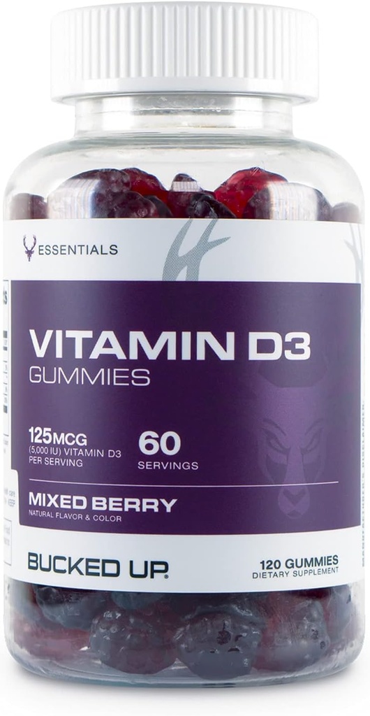 Bucked Up Vitamin D3 125mcg, 120 Gummies