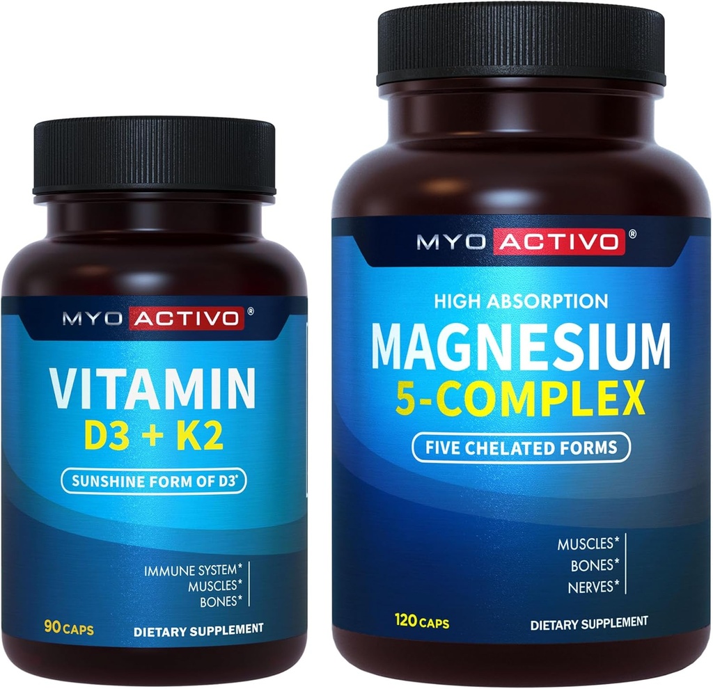 Kompleks Magnesium 5-in- 1 dan Vitamin D3 K2