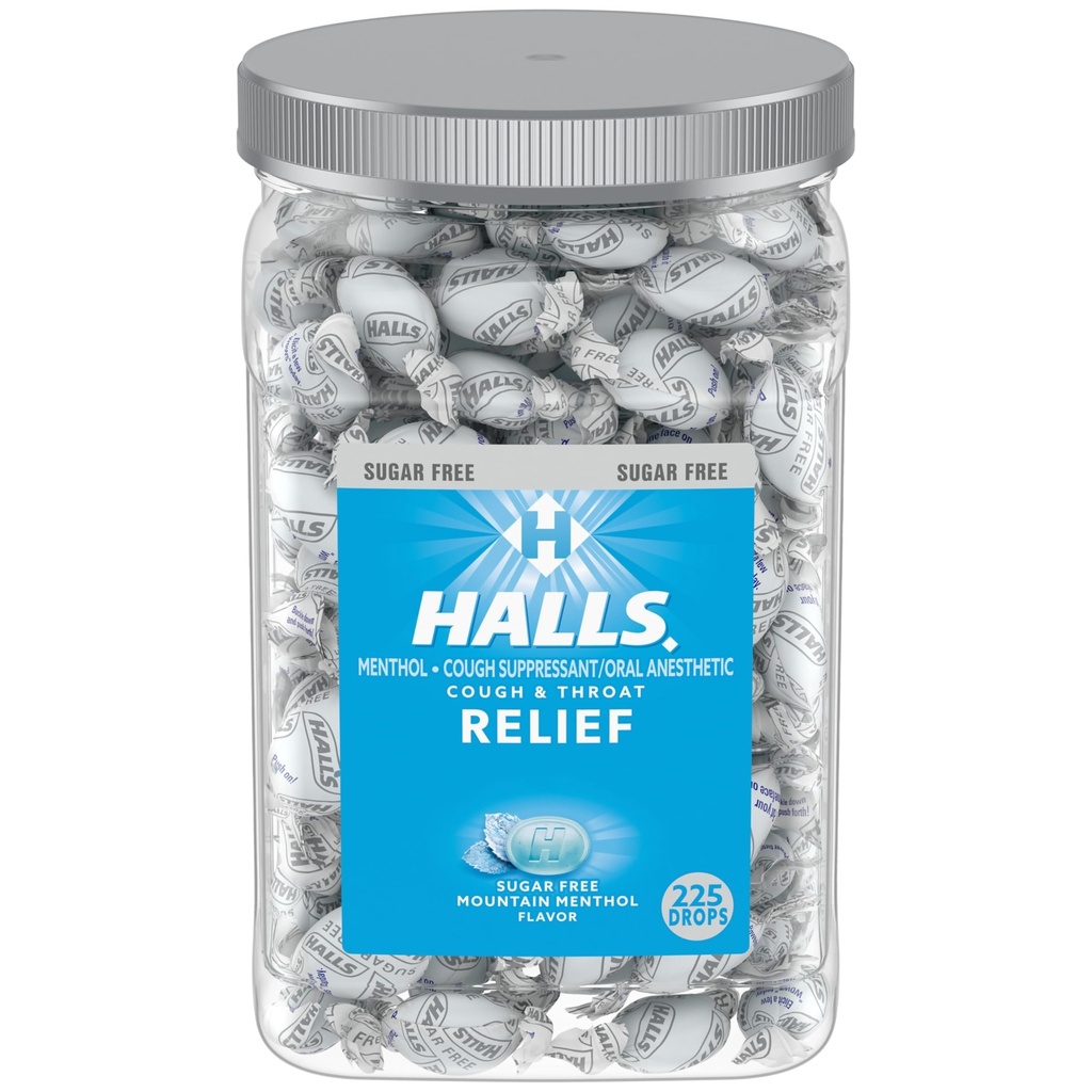 Hells Relief Mountain Menthol Sugar Free Cough Drops, Book Drops, 225 Drops