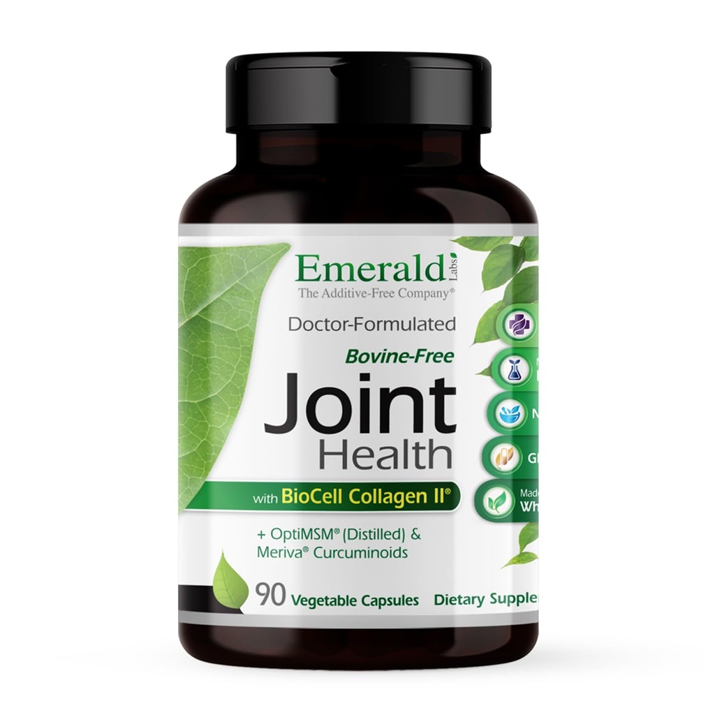 EMERALD LABS Joint Health - Biocel II Collagen, OptiMSM, Gluchamine, Meriva Turmeriic Curcuminoid & More - Joint Health, Mobility & Flexibility Support * - 90 Vegetable Capsules (30- Day Suppply)