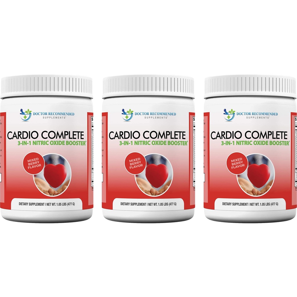Cardio Lengkap - Suplemen Dukungan Kesehatan Jantung L- Citrulline 3- 1 Nitric Oxide Booster dengan 5.000 L- Arginine, 1.000mg L- Citrulline, dan Hawthorn Berry