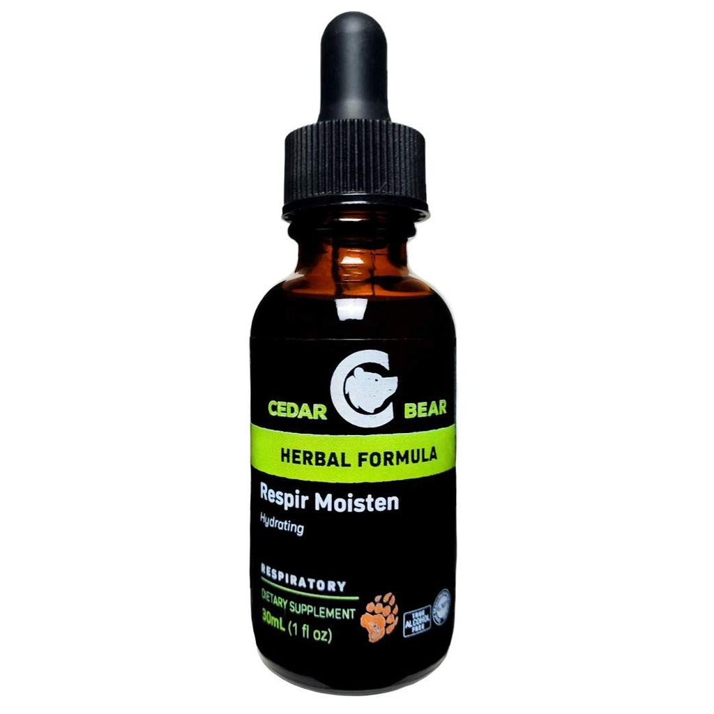 Cedar Bear Respir Moicten a Cair Herbal Supplement That Moisturizes and Soothes Irroted Repiration Tobs and Relieves Occational Coughs 1 Fl Oz