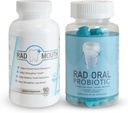 Probisi Rad Oral untuk Teeth dan Gums Dengan Mulut Rad untuk Sensitivitas Gigi - Dotist Formulated Probiosis Dental Dengan Lactoillus Reuteri dan Multivitamin untuk Menegangkan Gum, Gigi dan Jaw Bone