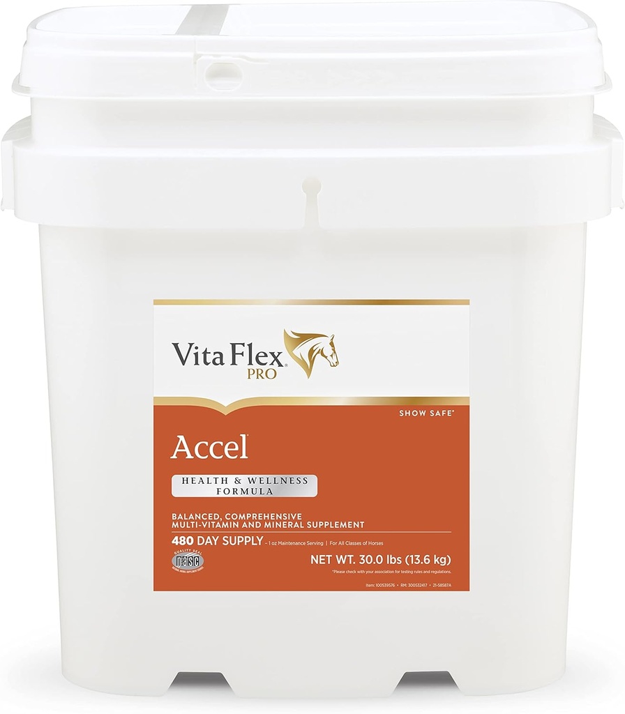Vita Flex Pro Accel Health & Wellness Formula, Horse Suplement, 30 Pounds, 480- Day Suppply
