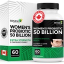 RENEW AKTIFIS Progitives for Women 50 Milyar CFU per 2 Capsules - MAKTREK Technology, 4 Prototic Strains & Prebiotic Blend- Mendukung Dikonsumsi Kesehatan & Gut Flora Balance - dibuat di Canada- 60 Capsules