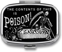 Logam 2 Kompartemen Pill Organizer Travel Friendable Portable Compact Pill Box Cute Pill Case to Hold Vitamin, Fish Oil, Suplemen, Meds, Tablet for Purse, Pocket. -