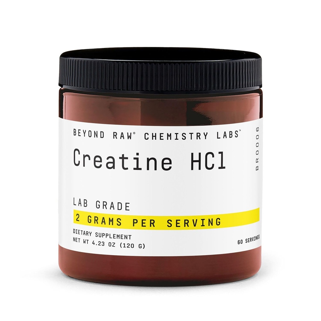 BEYOND RAW Creatine HCI Powder, Science Backed, Lab Grade, Creatine for Women & Men, Muscle Strength, Energy Production, Athletic Performance, Cognitive Duction, Cellular Hydration, 60 Servings